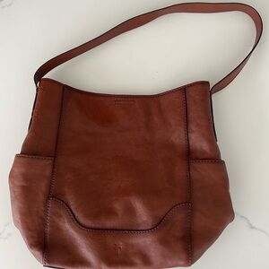 Frye Cognac Leather Shoulder Bag